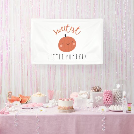 甘い小さなカボチャ屋内バナーサインパーティー 横断幕 (パーティー)