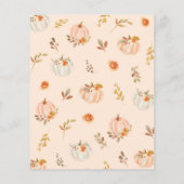 甘い小さなカボチャ時間カプセルメッセージカード (裏面)