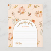 甘い小さなカボチャ時間カプセルメッセージカード (正面)