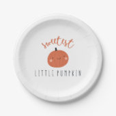 甘い小さなカボチャ紙プレートベビーシャワー ペーパープレート (正面)