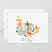 甘い小さなカボチャ赤ちゃんシャワーありがとうノート サンキューカード (正面/裏面)