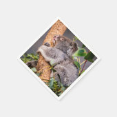 甘い小さなコアラ スタンダードカクテルナプキン (角)