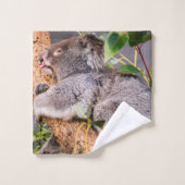 甘い小さなコアラ バスタオルセット (ウォッシュタオル)