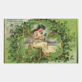 甘い小さなシャムロックシール 長方形シール (正面)