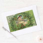 甘い小さなシャムロックシール 長方形シール (封筒)