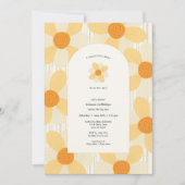 甘い小さなデイジーの女の子の赤ちゃんシャワー 招待状 (正面)