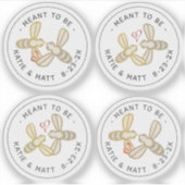 甘い小さなハチのハートはハチミツ結婚になること シール (正面)