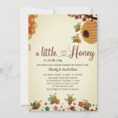 甘い小さなハチミツは、その方法ベビーシャワー 招待状 (正面)