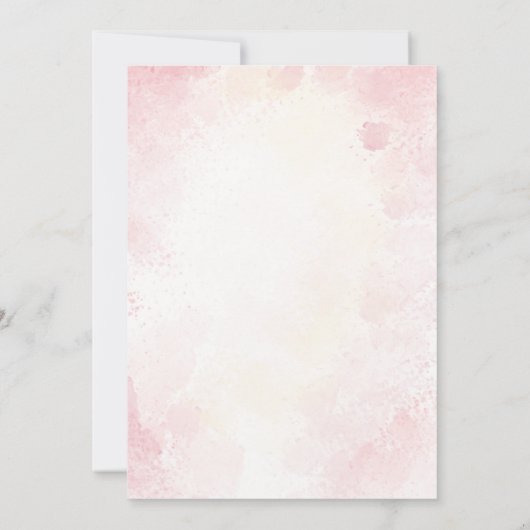 甘い小さなバニーが赤ちゃんシャワーの途中にある 招待状 (裏面)