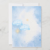 甘い小さなバニーが赤ちゃんシャワーの途中にある 招待状 (裏面)