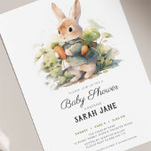 甘い小さなバニーのウサギの赤ちゃんシャワー 招待状