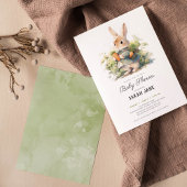 甘い小さなバニーのウサギの赤ちゃんシャワー 招待状