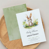 甘い小さなバニーのウサギの赤ちゃんシャワー 招待状