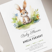 甘い小さなバニーのウサギの赤ちゃんシャワー 招待状