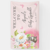 甘い小さなバニーのベビーを振りかけるようこそ 横断幕 (縦)