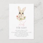 甘い小さなバニーブックスベビー エンクロージャーカード (正面)
