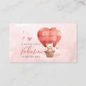 甘い小さなバレンタインおむつラッフルベビーシャワー エンクロージャーカード (裏面)