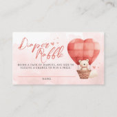 甘い小さなバレンタインおむつラッフルベビーシャワー エンクロージャーカード (正面)