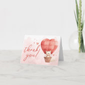 甘い小さなバレンタインが途中の赤ちゃんシャワー サンキューカード (正面)