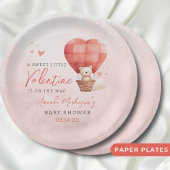 甘い小さなバレンタインが途中の赤ちゃんシャワー ペーパープレート