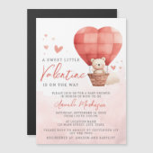 甘い小さなバレンタインが途中の赤ちゃんシャワー マグネット招待状 (正面/裏面)