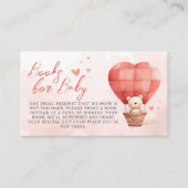甘い小さなバレンタインデーベビーの赤ちゃんシャワー エンクロージャーカード (正面)