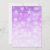 甘い小さなヒスパニックベビーの星とムーンガール 招待状 (裏面)