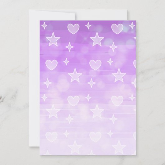 甘い小さなヒスパニックベビーの星とムーンガール 招待状 (裏面)