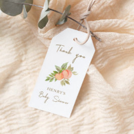 甘い小さなピーチフルーツ赤ちゃんシャワーありがとう ギフトタグ