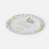 甘い小さなピーナツゾウのベビーシャワー ペーパープレート (アングル)