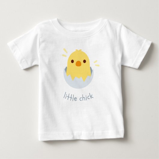 甘い小さなピーパー:白かわいいチックスベビーティー ベビーTシャツ (正面)