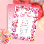 甘い小さなベビーキャンディフレーム女の子のベビー散水 招待状