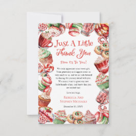 甘い小さなベビーキャンディフレーム女の子ベビーシャワー サンキューカード