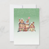 甘い小さなベビーキャンディフレーム女の子ベビーシャワー サンキューカード (裏面)