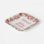 甘い小さなベビーキャンディフレーム赤ちゃんシャワー ペーパープレート (傾斜あり)