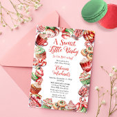 甘い小さなベビーキャンディフレーム赤ちゃんシャワー 招待状