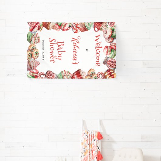 甘い小さなベビーキャンディフレーム赤ちゃんシャワー 横断幕 (インサイチュ)