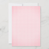 甘い小さなベビーピンク弓ガールベビーシャワー 招待状 (裏面)