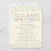 甘い小さなベビー散策ベビーシャワー 招待状 (正面)