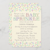 甘い小さなベビー散策ベビーシャワー 招待状 (正面/裏面)