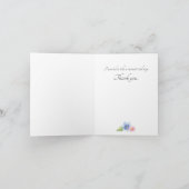 甘い小さなマウスの水の色カリガリのスクリプト サンキューカード (内部)