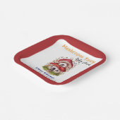 甘い小さなマッシュルームが途中にある ペーパープレート (傾斜あり)