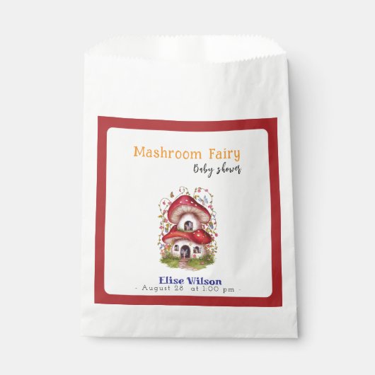 甘い小さなマッシュルームの妖精が途中にある フェイバーバッグ (正面)