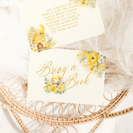 甘い小さなミツバチの赤ちゃんシャワーが本を持ってくる エンクロージャーカード