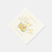 甘い小さなミツバチの赤ちゃんシャワー スタンダードカクテルナプキン (角)