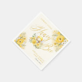 甘い小さなミツバチの赤ちゃんシャワー スタンダードカクテルナプキン (角)