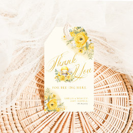 甘い小さなミツバチ赤ちゃんシャワーありがとう ギフトタグ