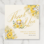 甘い小さなミツバチ赤ちゃんシャワーありがとう フェイバータグ (裏面)