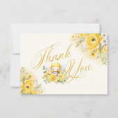 甘い小さなミツバチ赤ちゃんシャワーありがとう 招待状 (正面)