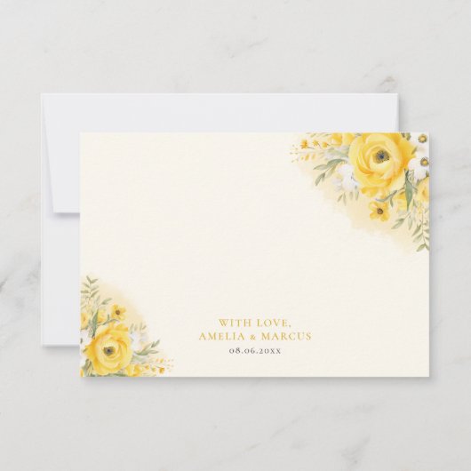 甘い小さなミツバチ赤ちゃんシャワーありがとう 招待状 (裏面)